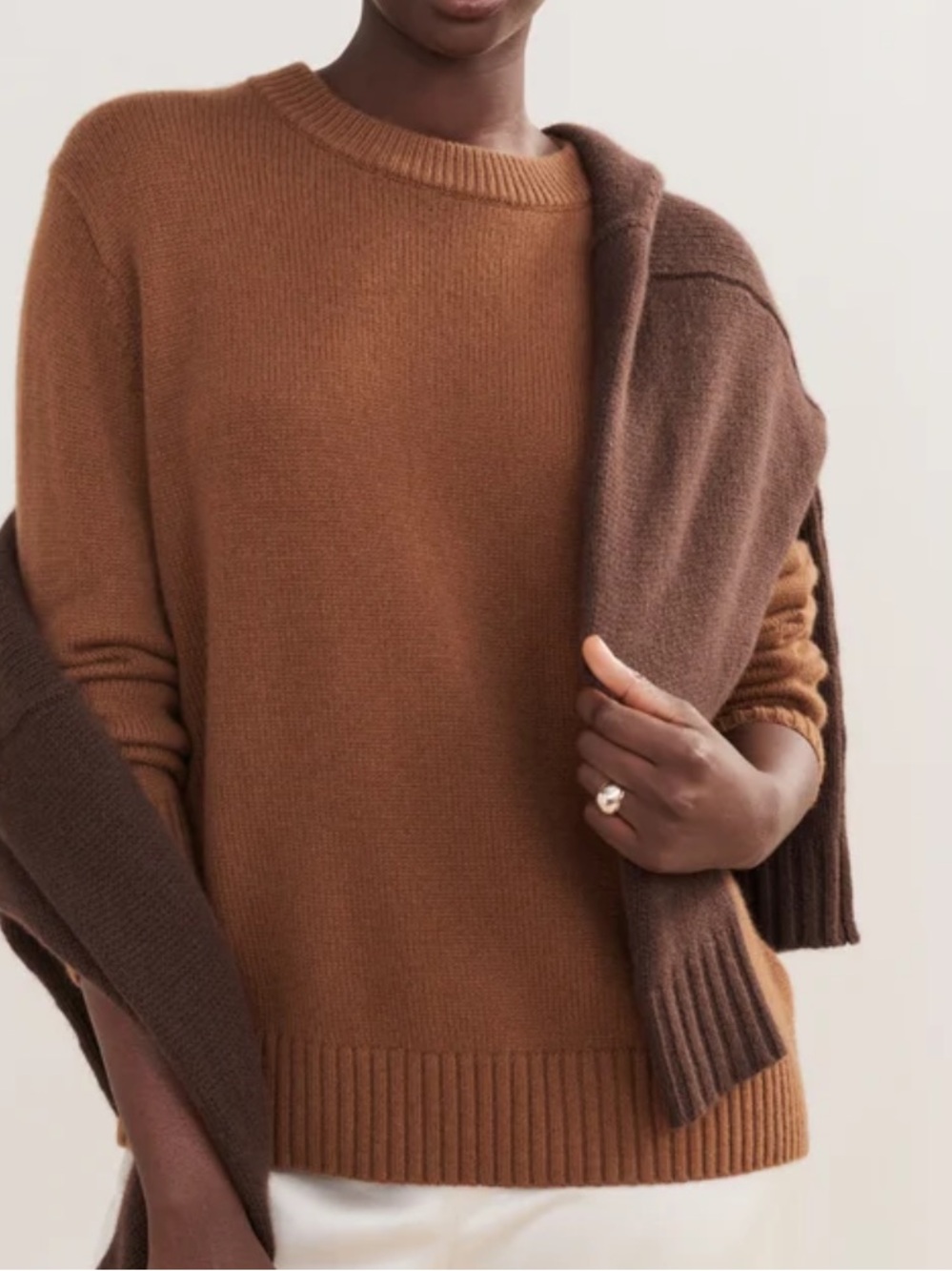 Jenni Kayne Oversized Cashmere Crewneck sweater size XXS in Chesnut